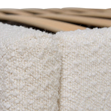Load image into Gallery viewer, Queen Sized Bed Frame Zaria - Antique White Boucle with Storage