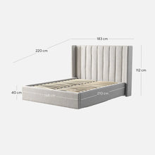 Load image into Gallery viewer, Queen Bed Frame - Wide Base in Clay Grey