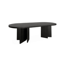 Load image into Gallery viewer, Pill Shape Dining Table - Textured Espresso Black