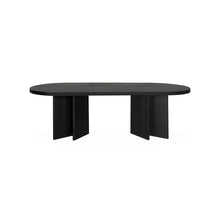 Load image into Gallery viewer, Pill Shape Dining Table - Textured Espresso Black