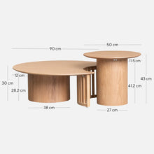 Load image into Gallery viewer, BINA -Set Of Tables - Natural