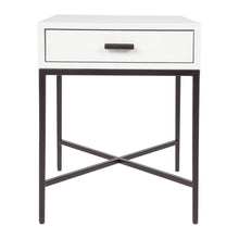Load image into Gallery viewer, Nessa White Bedside Table - Black