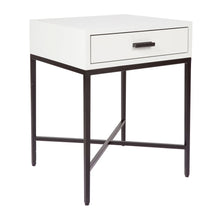 Load image into Gallery viewer, Nessa White Bedside Table - Black