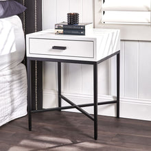 Load image into Gallery viewer, Nessa White Bedside Table - Black