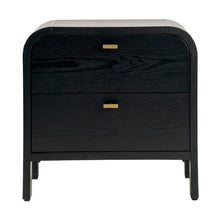 Load image into Gallery viewer, Chisholm Oak Bedside Table - Black