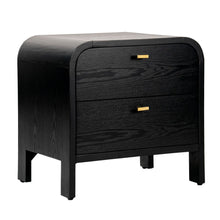 Load image into Gallery viewer, Chisholm Oak Bedside Table - Black