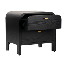 Load image into Gallery viewer, Chisholm Oak Bedside Table - Black