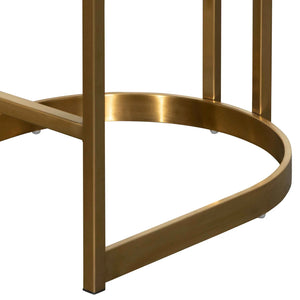 Midnight Black Velvet Bar Stool- Golden Base