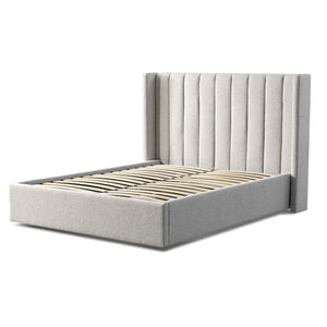 Queen Bed Frame - Wide Base in Clay Grey