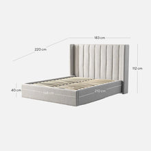 Load image into Gallery viewer, Queen Bed Frame - Wide Base in Clay Grey
