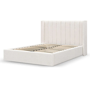 Queen Sized Bed Frame - Snow Boucle