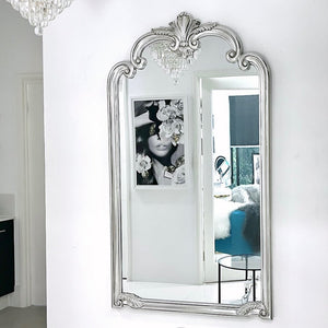 Palacio Leaner Mirror - Antique Silver