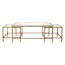 Load image into Gallery viewer, Cocktail Glass Nesting Coffee Table - Antique Gold
