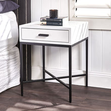 Load image into Gallery viewer, Nessa White Bedside Table - Black
