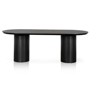 2.2m Wooden Dining Table EZRA- Black Oak