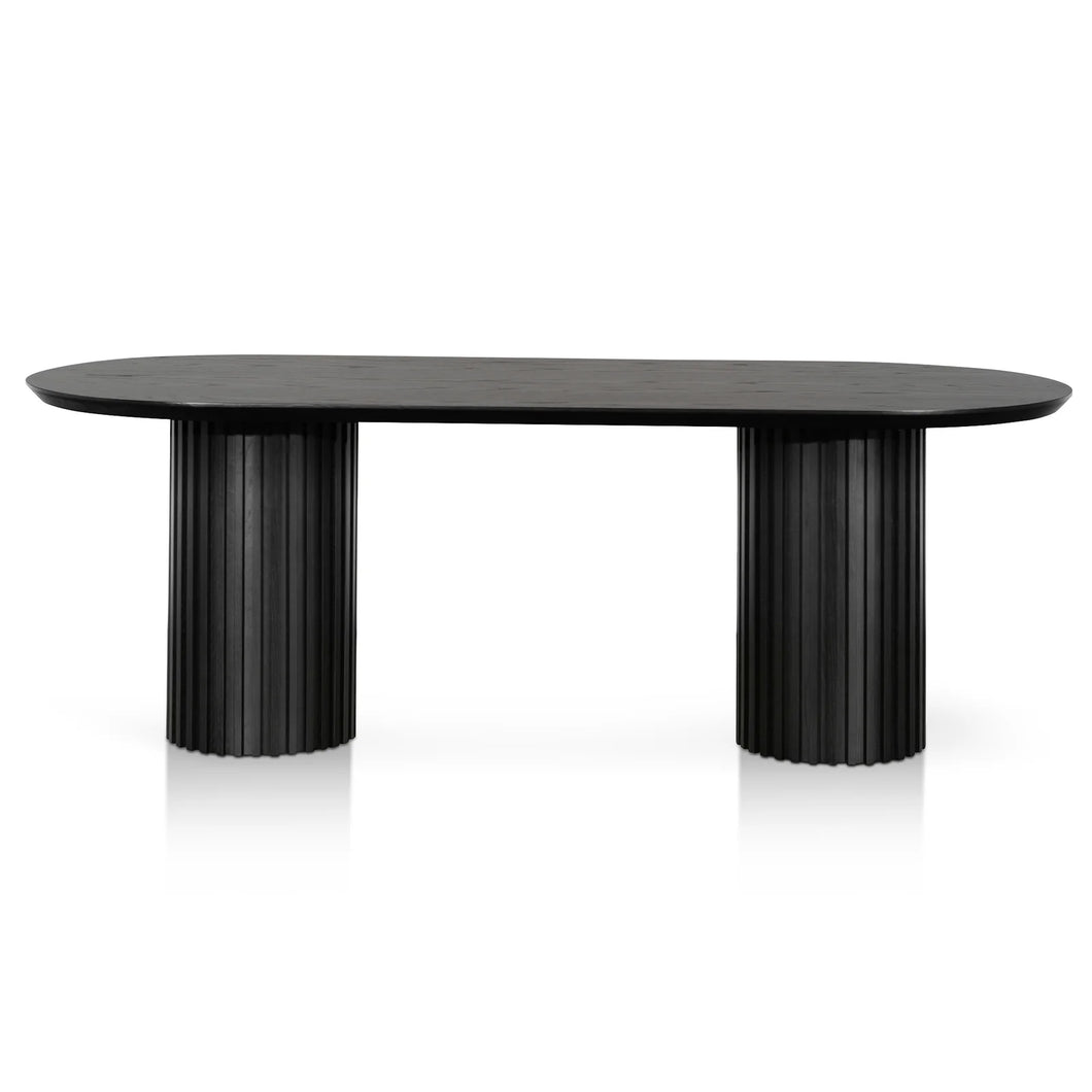 2.2m Wooden Dining Table EZRA- Black Oak