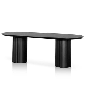 2.2m Wooden Dining Table EZRA- Black Oak