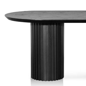 2.2m Wooden Dining Table EZRA- Black Oak