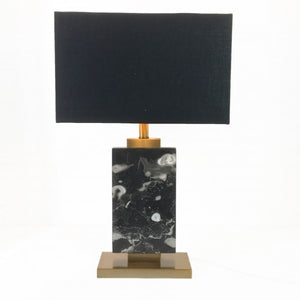 Manhattan Black Marble Table Lamp